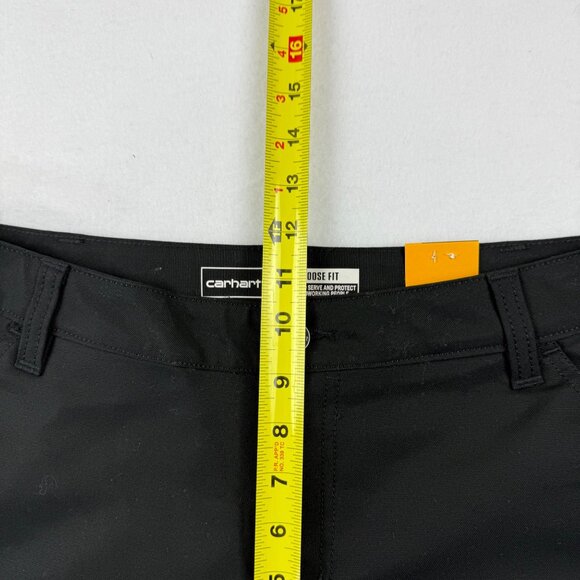 Carhartt Women's Rugged Flex Black Canvas Work Shorts Size 12 NWT 10" Inseam - Picture 10 of 11